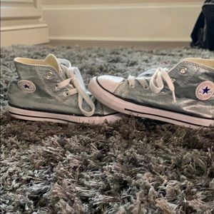 Teal with a little glitter tint Converse